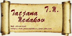 Tatjana Medakov vizit kartica